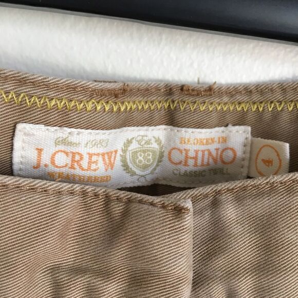 5/$15 - Jcrew chino ankle pants favorite fit Tan W - Picture 3 of 8